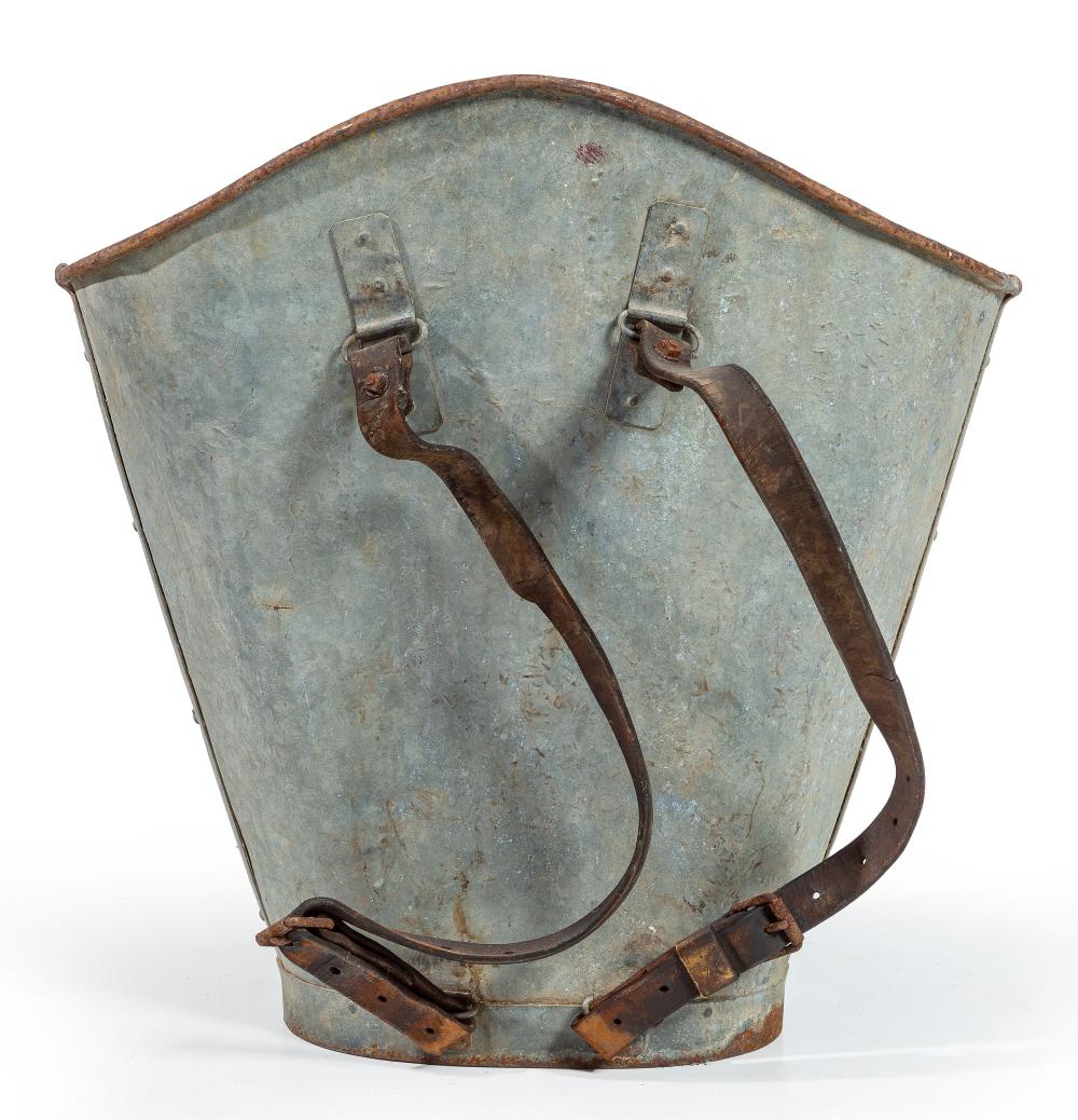 A portable zinc wine hod, French 19th Century