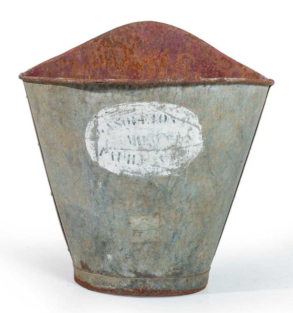 A portable zinc wine hod, French 19th Century