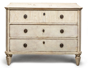 SOLD A stylish white painted timber commode, French 19th Century