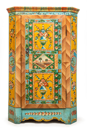 SOLD A very decoratively painted cupboard/ armoire, Swedish 18th Century