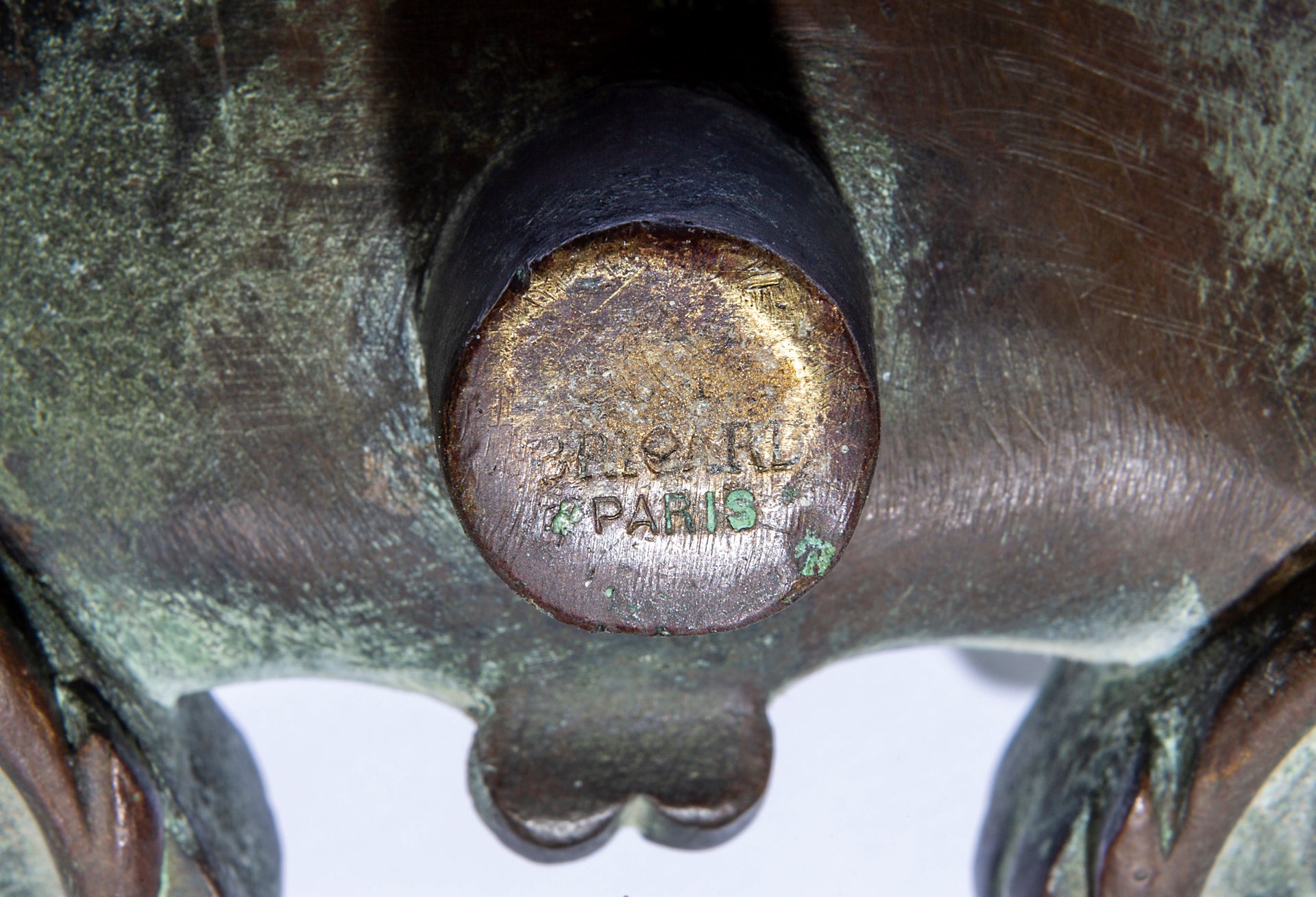 SOLD An exceptional pair of bronze door knockers, cast with the head of Neptune and twin dolphins French 19th Century