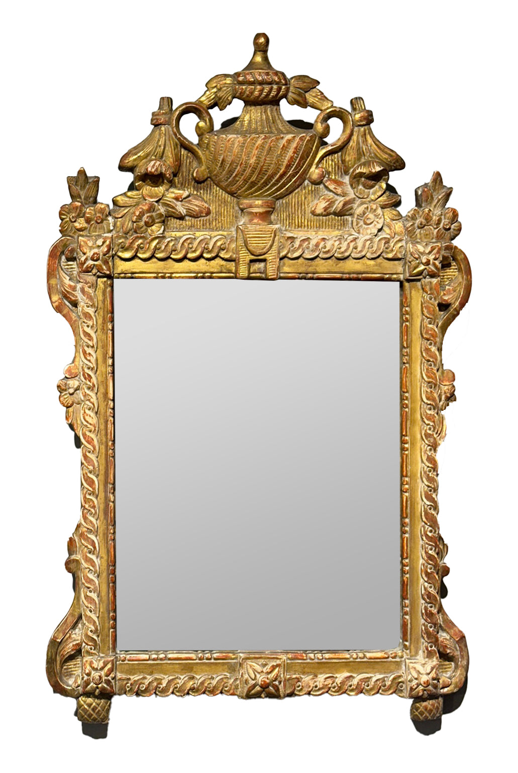 SOLD A beautifully carved giltwood wall mirror, French 18th Century