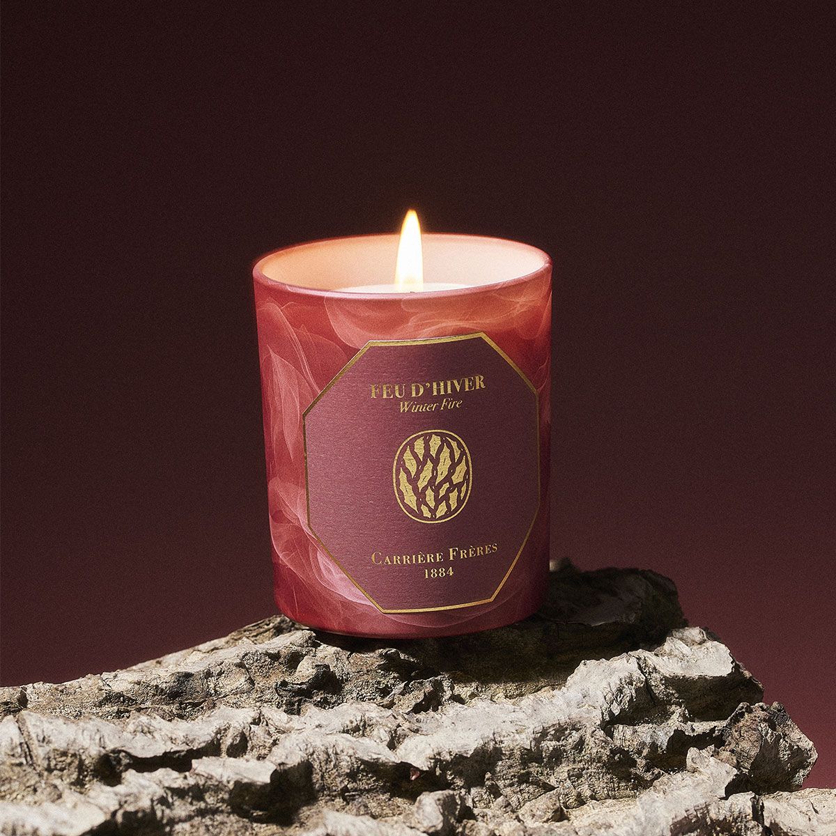 Winter Fire Christmas Candle
