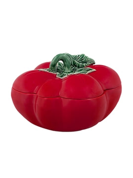 SOLD A large tomato shaped lidded tureen, by Bordallo Pinheiro Portugal