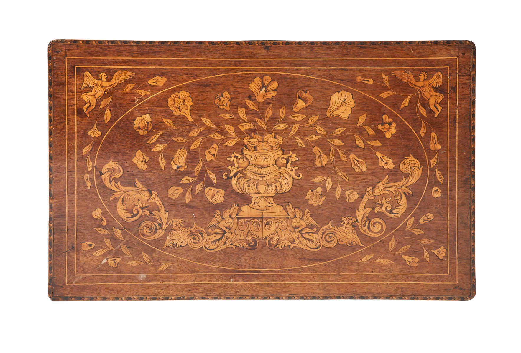 SOLD A very decorative and elegant marquetry writing table, Dutch 18th Century