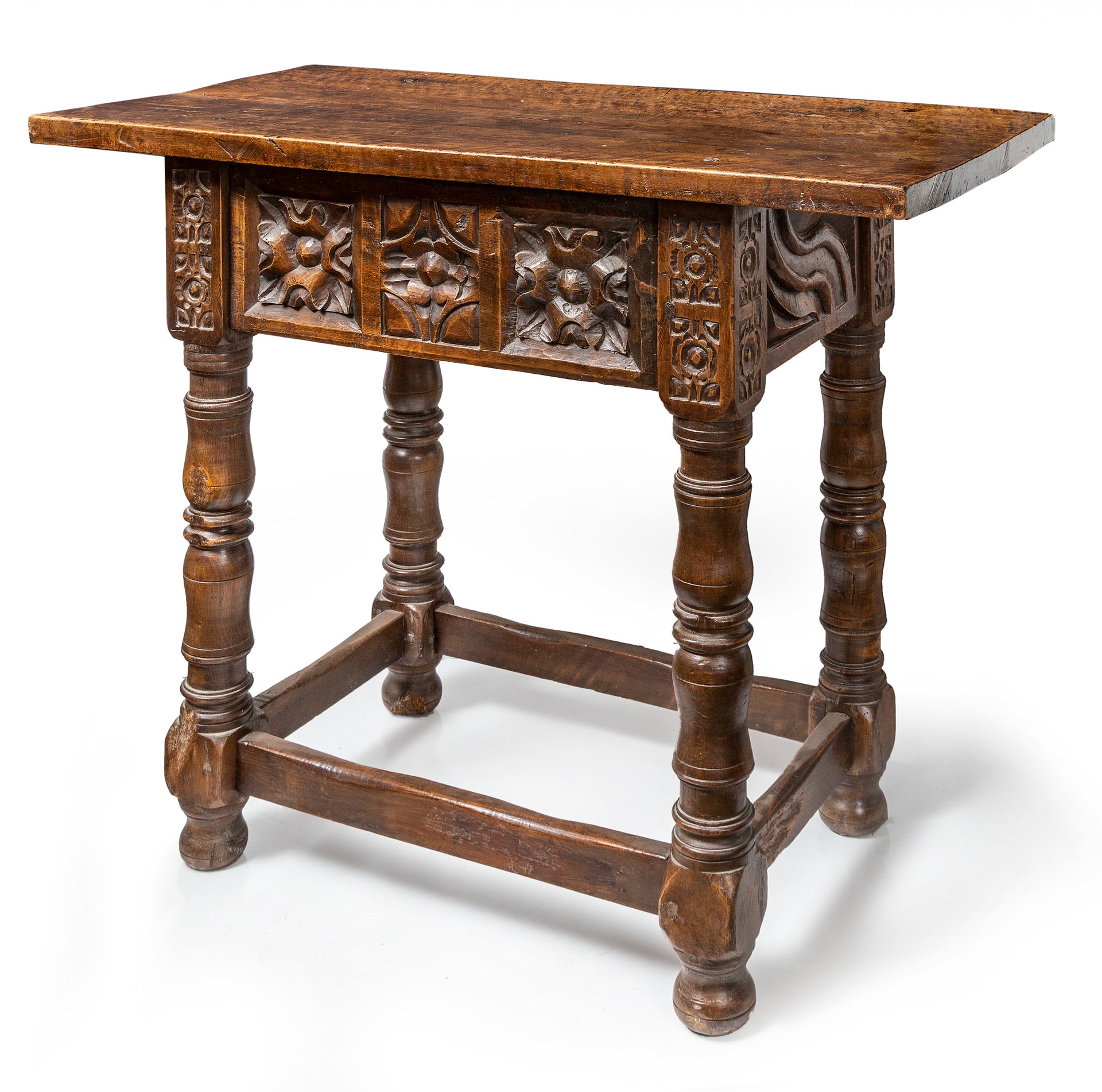 SOLD A beautifully carved walnut table, Spanish 17th Century