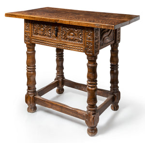 SOLD A beautifully carved walnut table, Spanish 17th Century