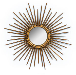 SOLD A stylish gilt metal starburst wall mirror, French Circa 1950