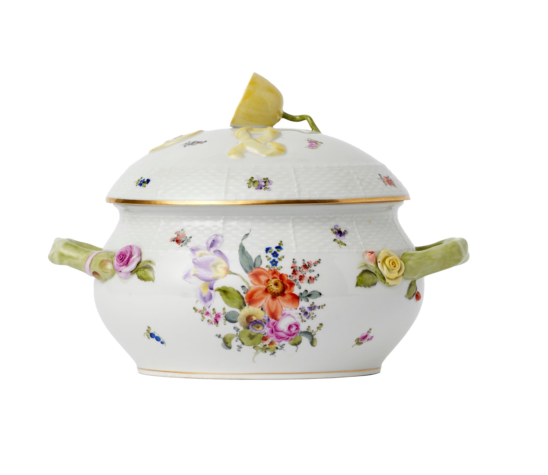 SOLD A fine quality hand-painted Herend porcelain tureen and cover, Hungarian circa 1950
