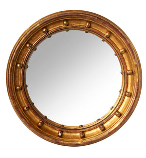 SOLD A stylish Regency gilt-gesso convex circular wall mirror, English, first half of the 19th century