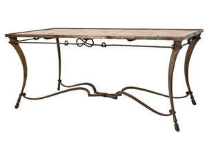 SOLD An exceptional steel and tiled-top conservatory table, French circa 1940