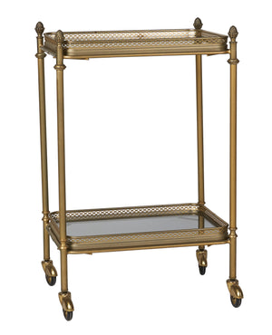 SOLD A stylish two tier gilt metal side table, French Circa 1940