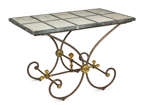 SOLD A French Provincial steel and brass patisserie table, 19th Century