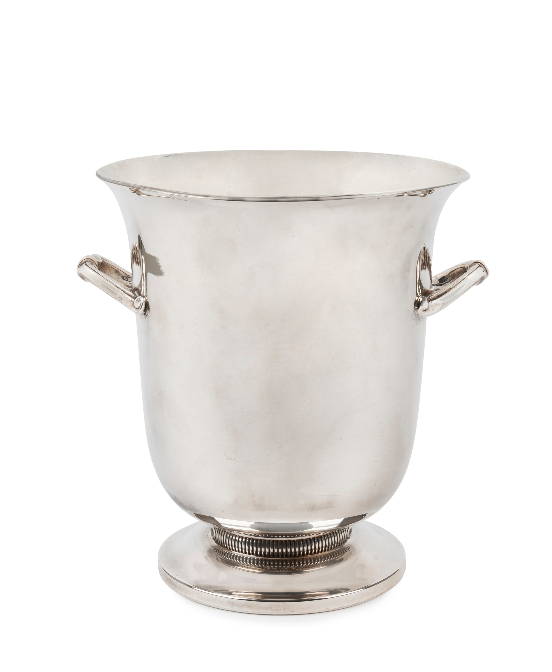 SOLD A French vintage silver plated twin handled wine cooler
