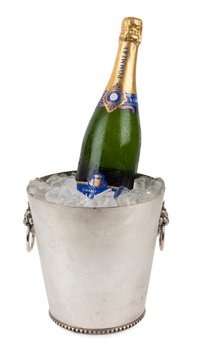 SOLD A French vintage silver plated twin handled wine cooler, Circa 1950