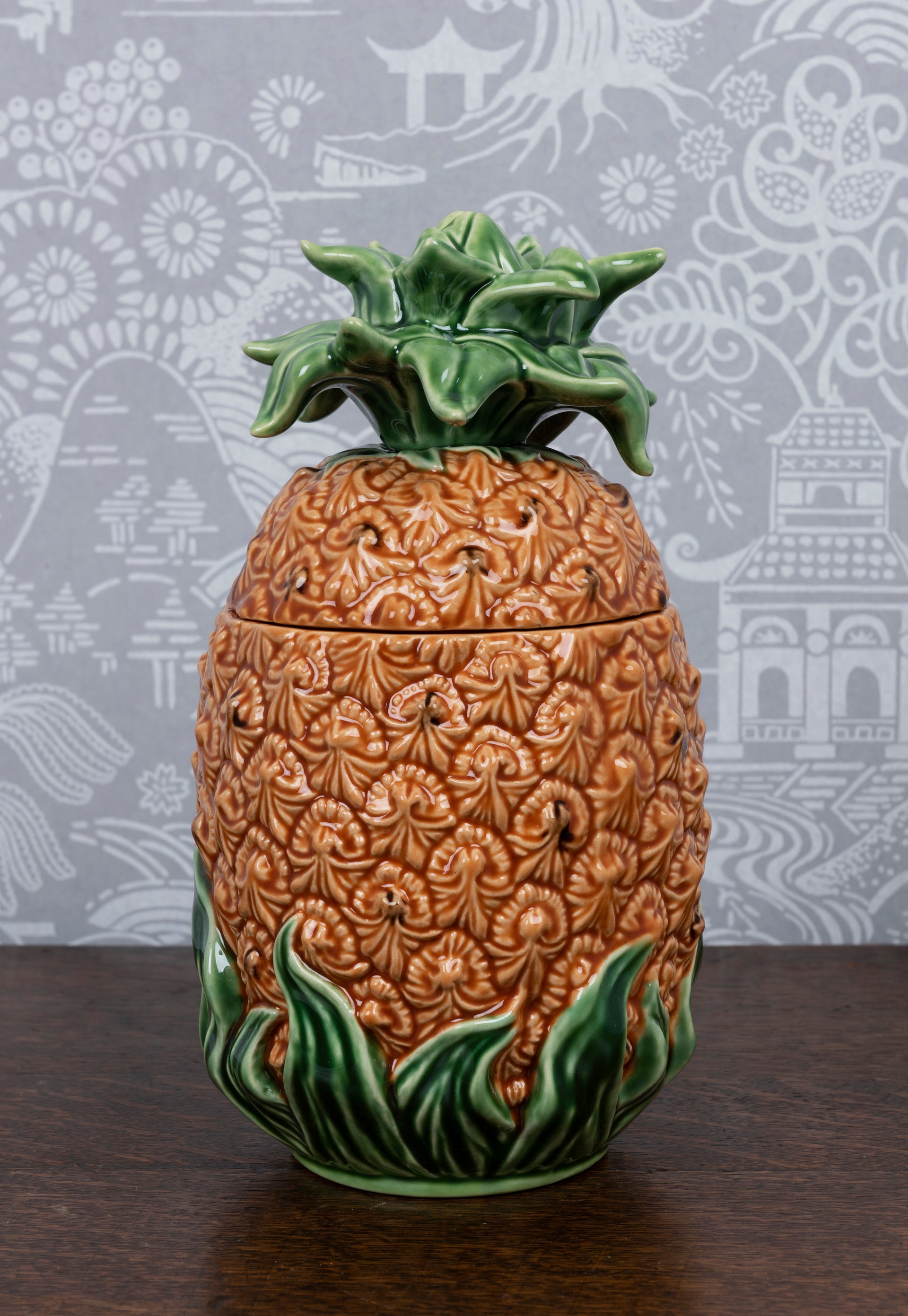 SOLD A lidded vessel in the form of a pineapple by Bordallo Pinheiro, Portugal