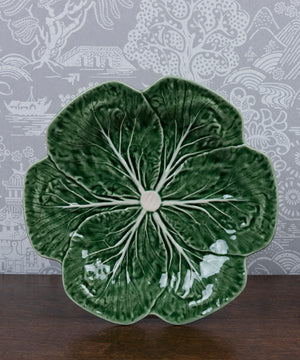A set of eight cabbage leaf dinner plates by Bordallo Pinheiro, Portugal