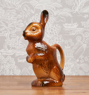 SOLD An appealing rabbit form ceramic pitcher, French Vintage Circa 1950