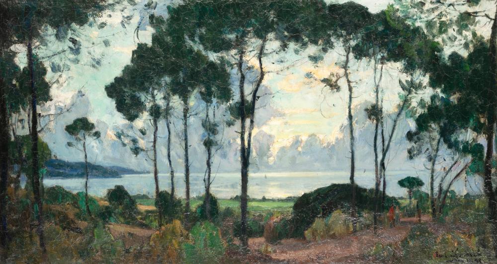 SOLD PAUL CHARAVEL (FRENCH, 1877-1961) Afternoon Lakeside Walk