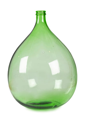 An Italian vintage green glass demi-john