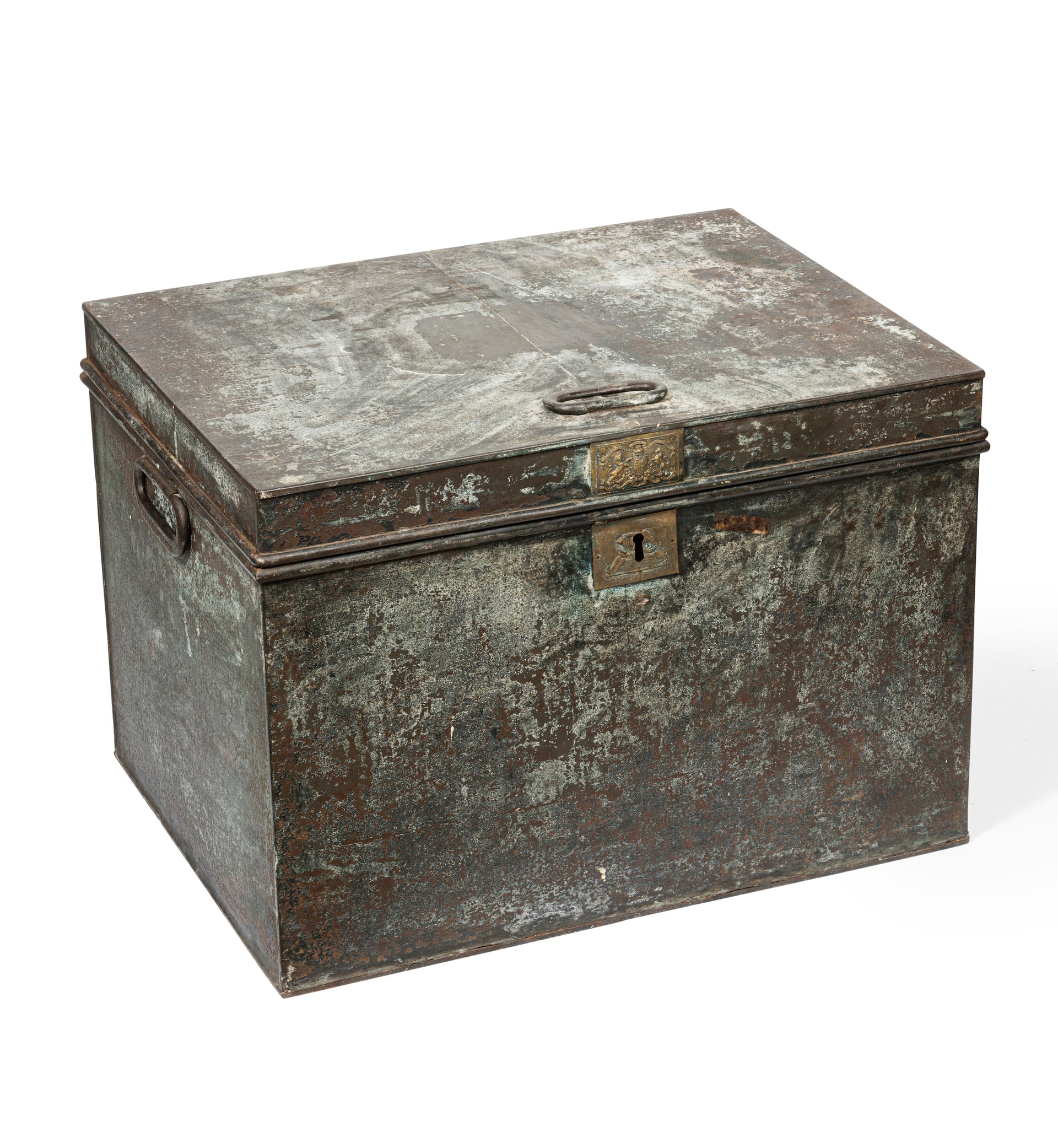 SOLD A metal safe box by Thomas Milner of London, English 19th Century