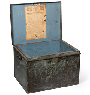 SOLD A metal safe box by Thomas Milner of London, English 19th Century