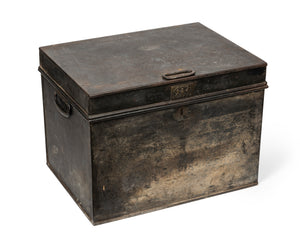 SOLD A metal safe box by Thomas Milner of London, English 19th Century