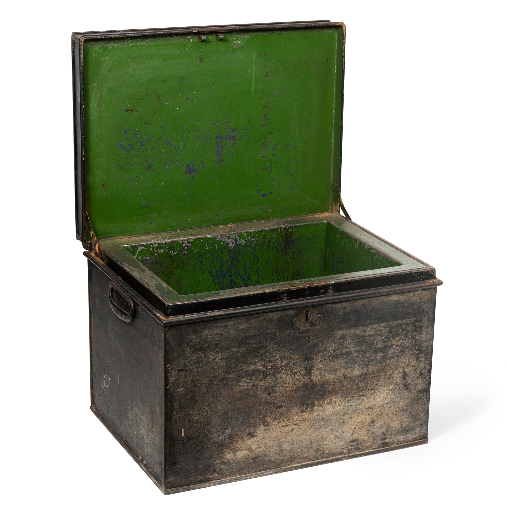 SOLD A metal safe box by Thomas Milner of London, English 19th Century