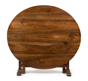 SOLD An original rustic oval Fruitwood vignerons table, French 18th Century