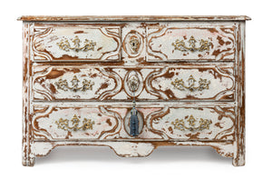SOLD A Louis XVI style soft blue painted four drawer commode, French 20th Century