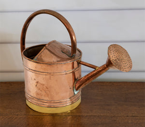 SOLD A copper and brass watering can, French 19th Century