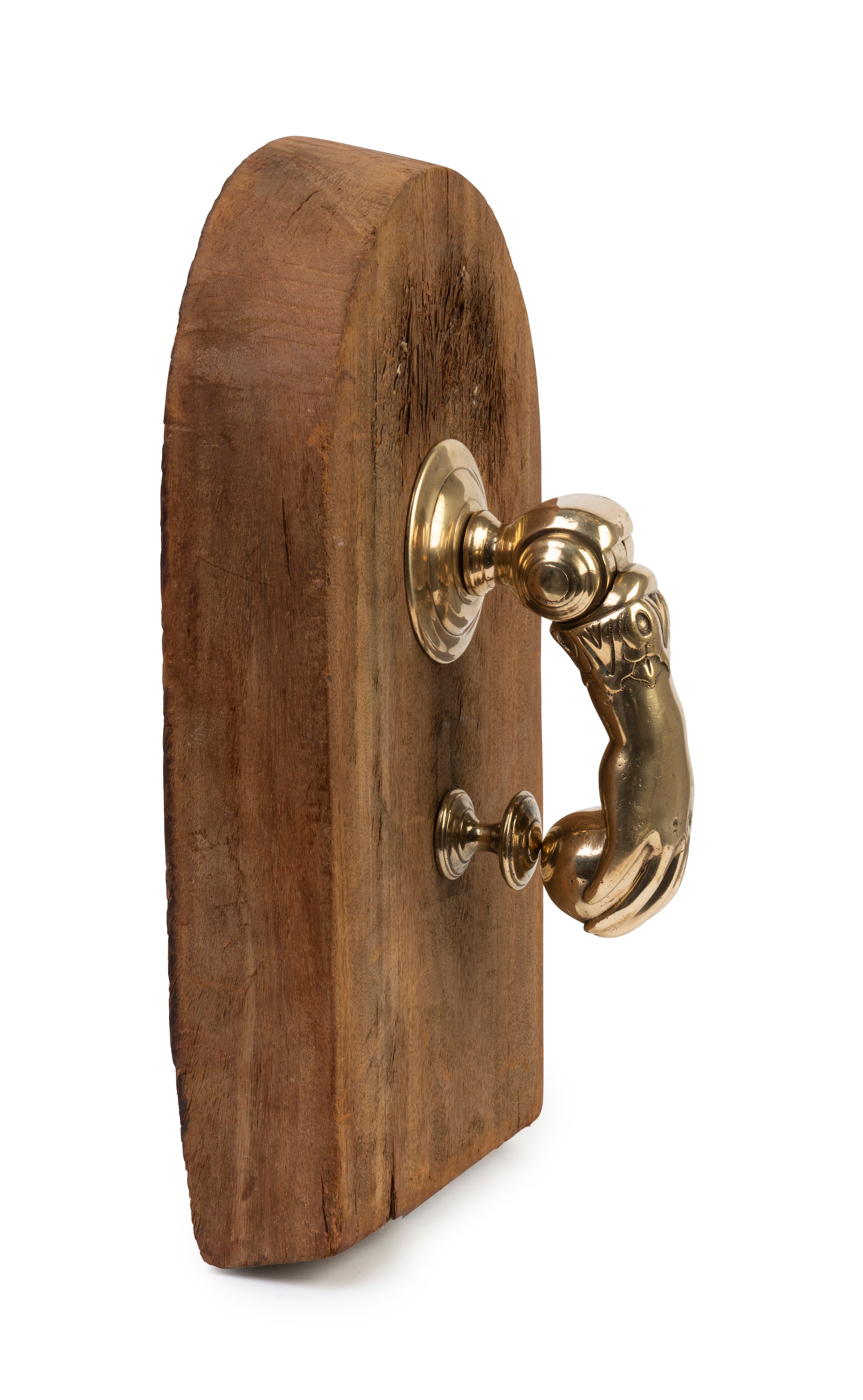 SOLD An impressive polished brass door knocker in the form of a hand, French 19th Century