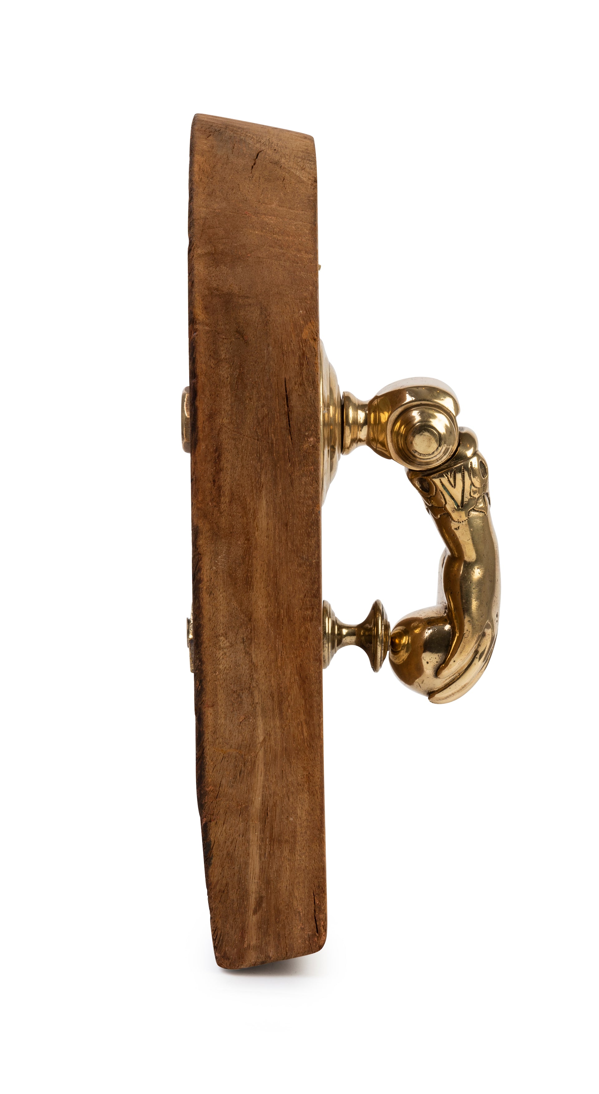 SOLD An impressive polished brass door knocker in the form of a hand, French 19th Century