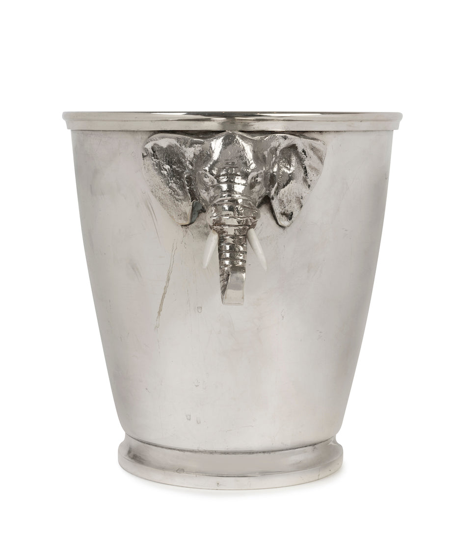 SOLD A good quality silver-plated elephant-head wine cooler, Italian Circa 1950