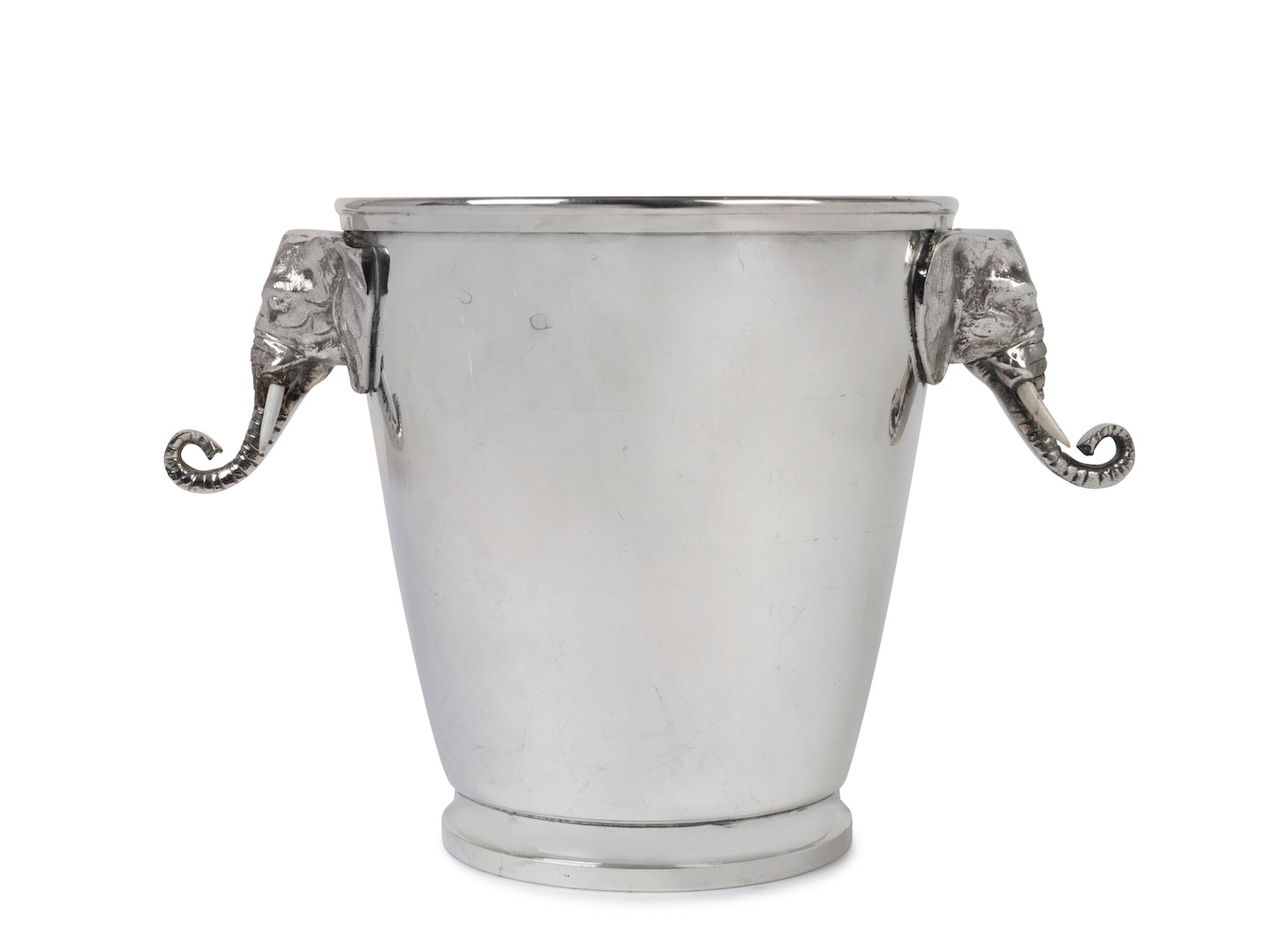 SOLD A good quality silver-plated elephant-head wine cooler, Italian Circa 1950