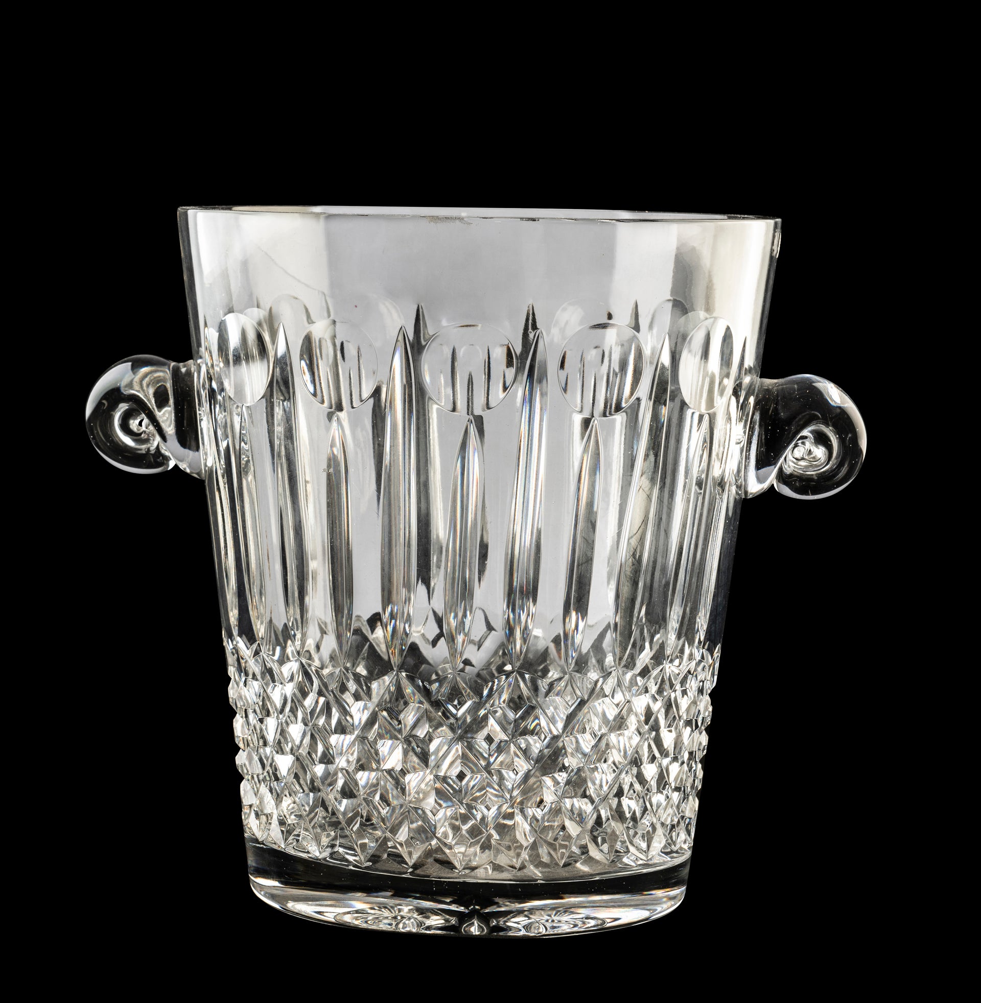 SOLD A good quality vintage cut crystal Champagne cooler, French Circa 1940
