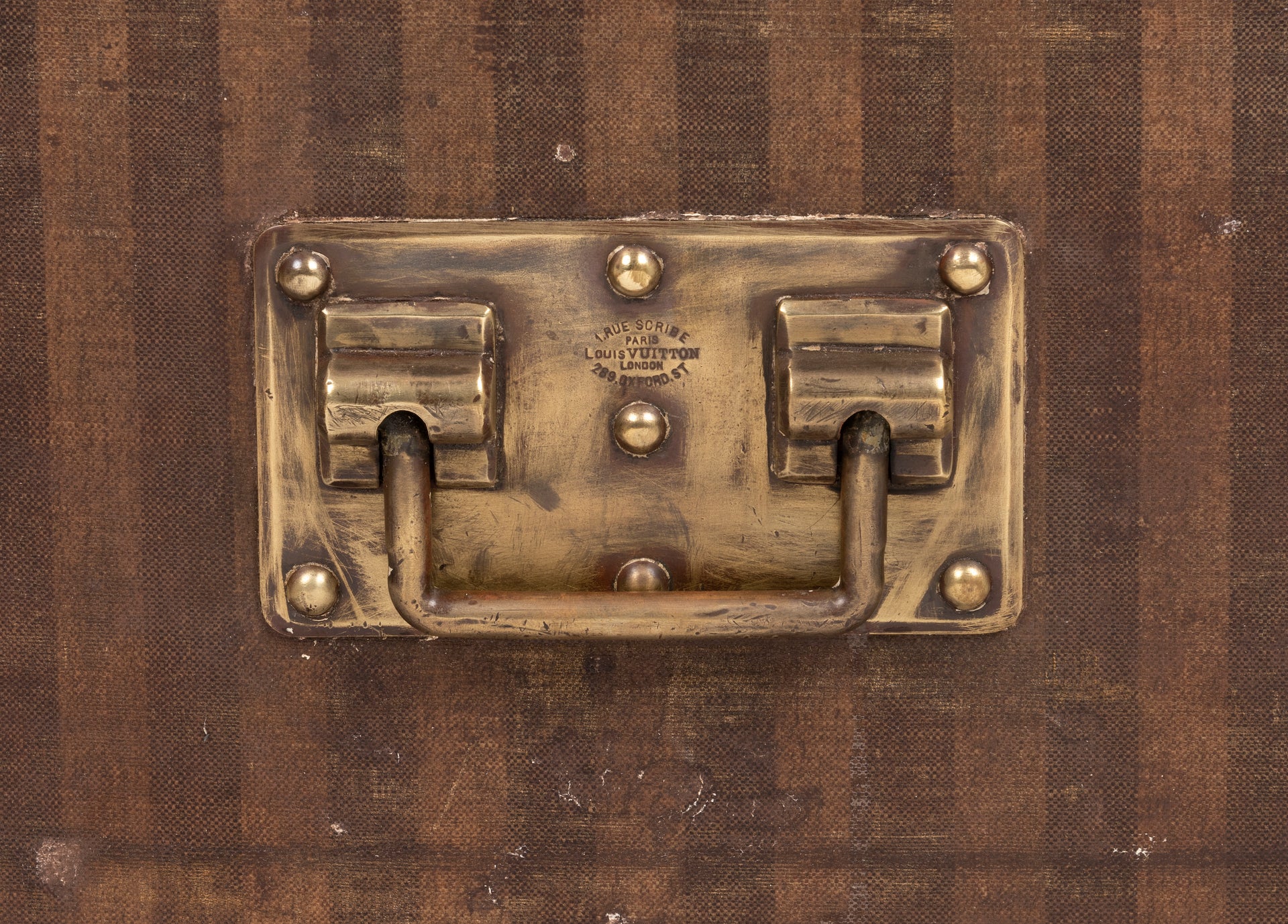 SOLD A large and rare steamer travel trunk, in striped canvas by Louis Vuitton, Paris. French Circa 1890