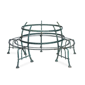 SOLD A rare dark green painted circular cast iron tree surround seat, French 19th Century
