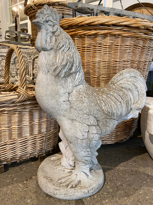 SOLD A large French concrete sculpture of a cockeral
