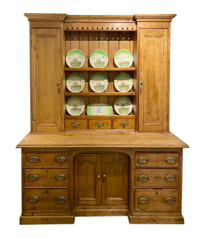 SOLD An impressive Victorian light pine kitchen dresser, English Circa 1880