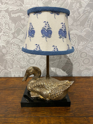 SOLD A pretty silver plated swimming duck form table lamp, French Circa 1950