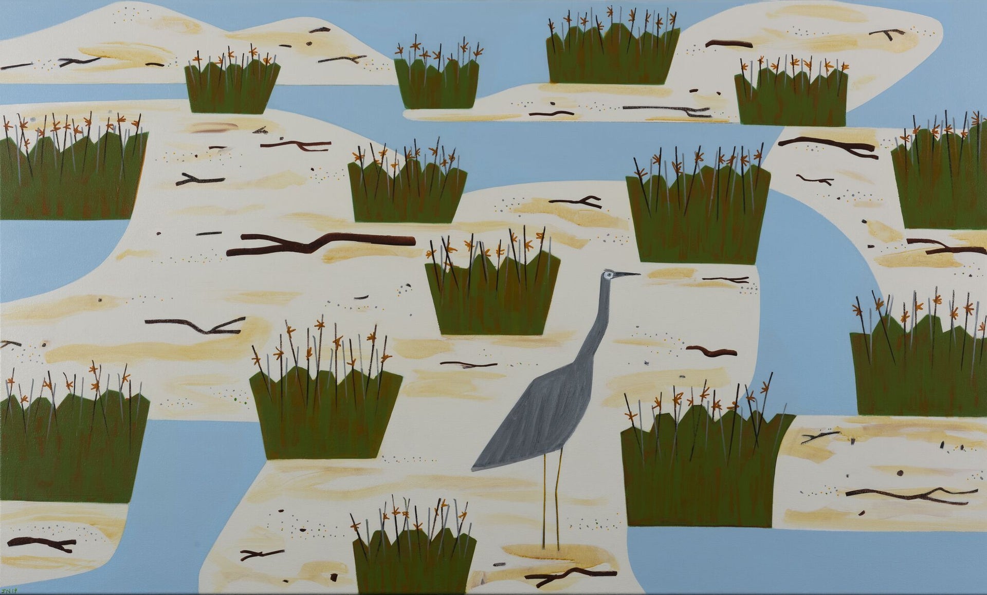 Jill Noble, Wetlands for a Heron, 2019